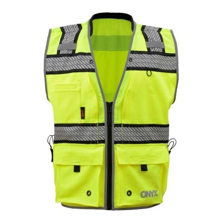 GSS SAFETY GSS Safety ONYX Class 2 Surveyor's Safety Vest-Lime-5XL 1511-5XL